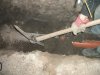 dad, joining the old clay pipe to the new wavin