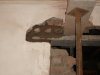 detail of lintel keyed into existing wall
