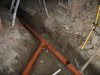 internal sewerage pipes, joined